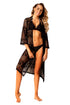 Sexy Black Long Lace Beach Cover Up